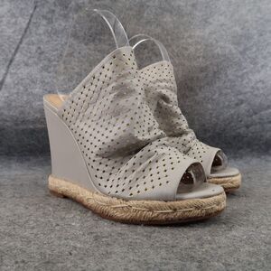 Joes Jeans Shoes Womens 7.5 Sandal Wedge Slip On Slouchy Karlton Leather Fashion